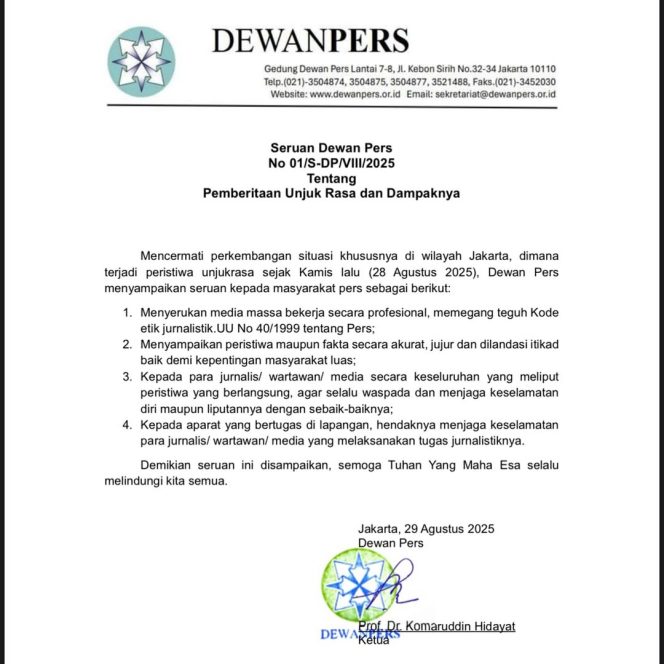 
					Sumber foto : edaran dewan pers di platform media sosial Instagram https://www.instagram.com/officialdewanpers/
