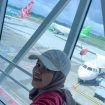 Foto Siti Mustiani saat akan melakukan perjalanan