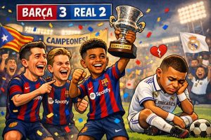 Barcelona Juara Piala Super Spanyol Usai Tumbangkan Real Madrid 3-2