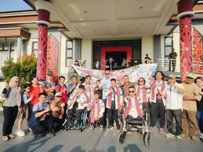 
					Atlet ASEAN Para Games Asal Kalbar Kembali ke Daerah, Disambut Hangat Disporapar dan NPC