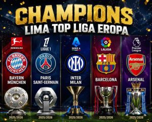 Raja-Raja Eropa! Lima Liga Top Resmi Punya Juara Musim 2025/2026