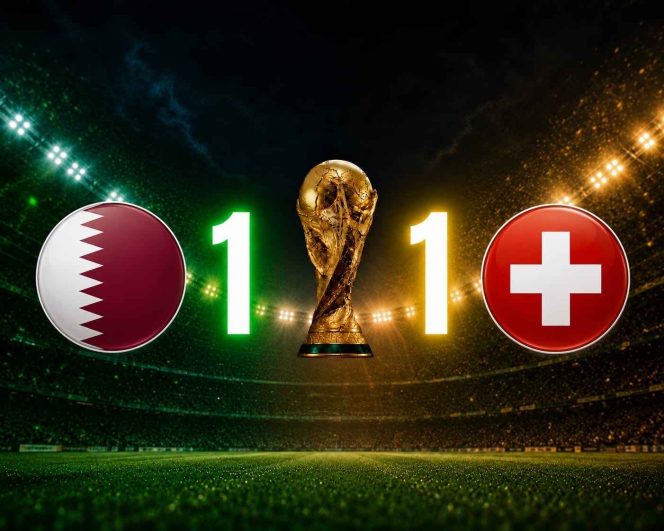 
Qatar Selamat dari Kekalahan, Tahan Imbang Swiss 1-1 di Grup B