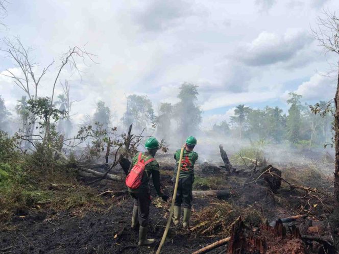 
Karhutla di Rasau Jaya Umum Bergeser Dekati Permukiman, Tim Gabungan Terus Lakukan Pemadaman