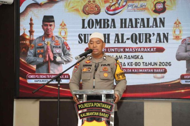 
Polresta Pontianak Gelar Lomba Hafalan Surah Al-Qur’an, Juara Pertama Berhadiah Umrah
